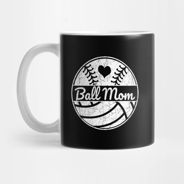 Ball Mom Softball Mom Volleyball Mom Softball Baseball Mom by TeeCreations